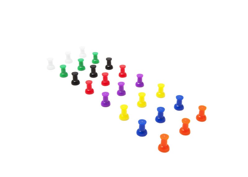 MapMagnets Colorful Push Pin Magnets - Small Pawn Tumb Tacks for Refrigerator, Whiteboard, Chalkboard - Multicolor Class Markerboard, Office, Map Magnets - Image 3